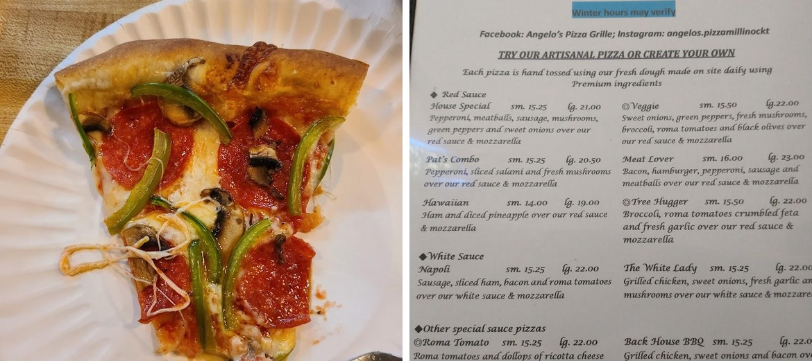 Angelos Pizza Grille Menu