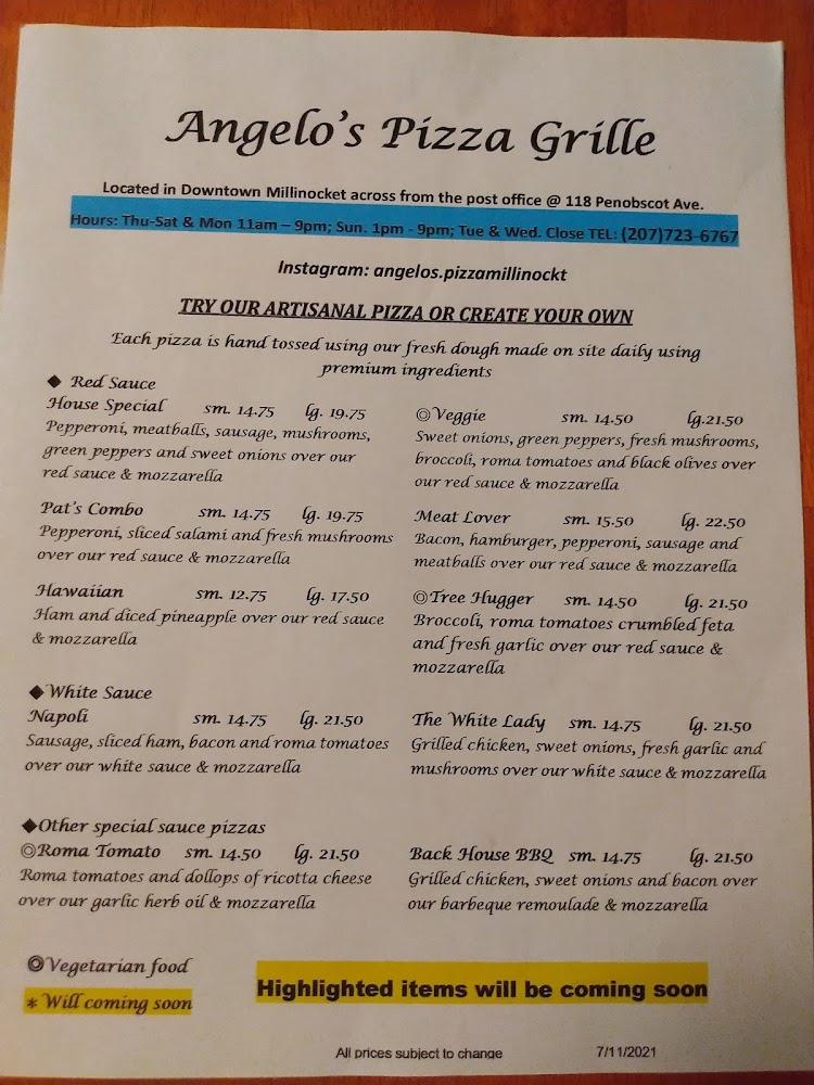 Angelos Pizza Grille Menu image 4